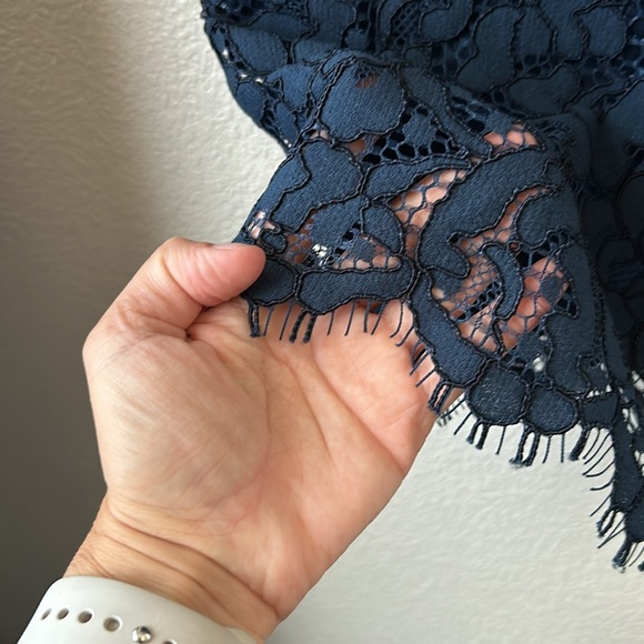 *NWOT* Rachel Parcell Lace Sheath Dress Dark Blue Size Large - Picture 8 of 10